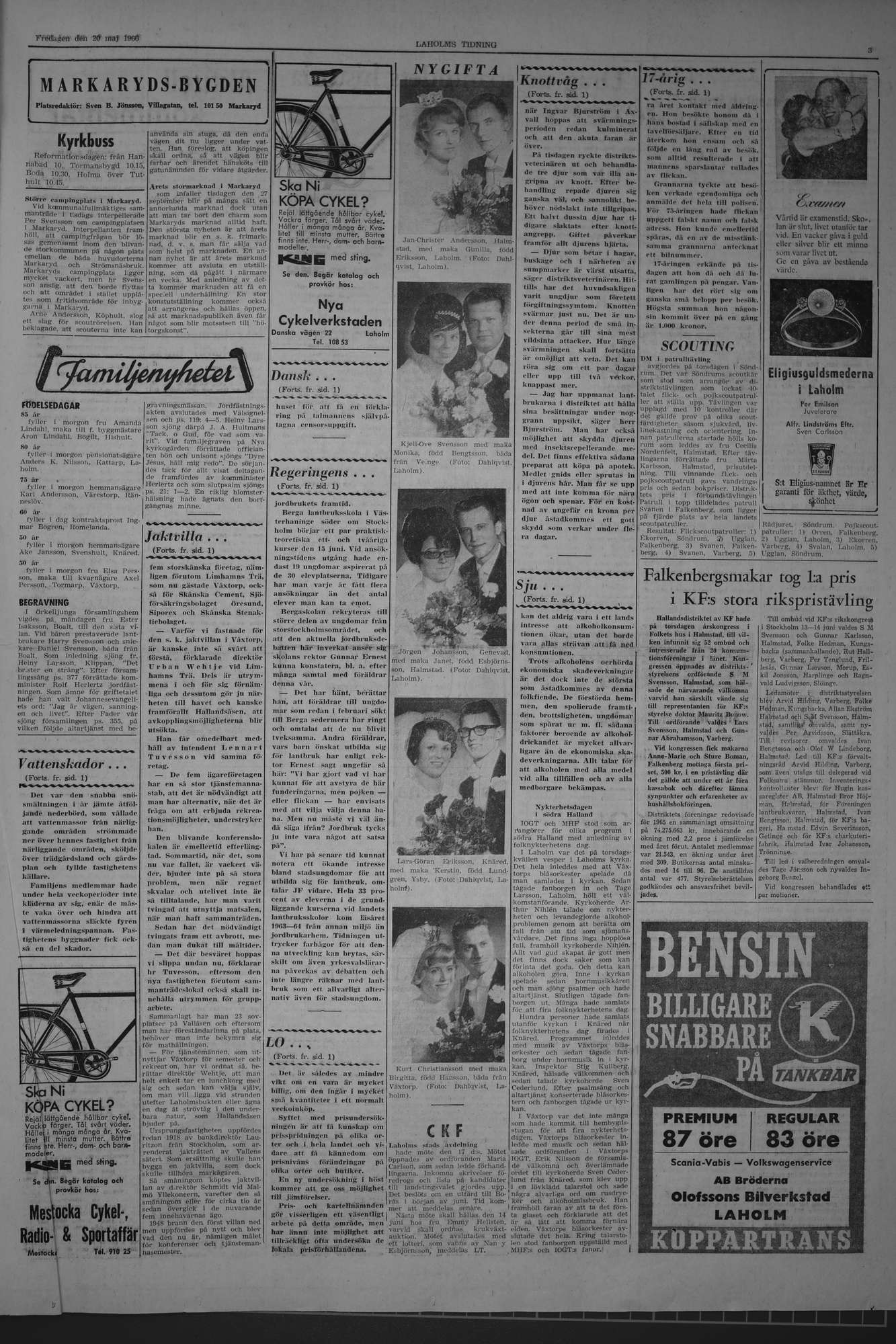 Laholms Tidning Fredag 20 maj 1966, sida 3