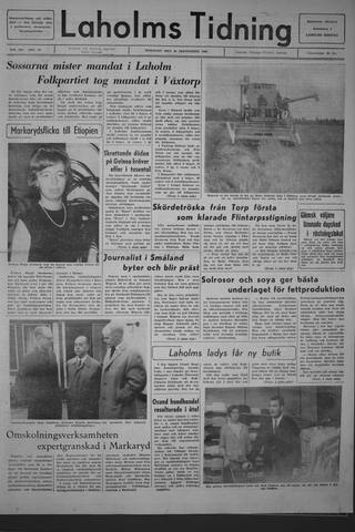 Förstasidan, Tisdag 20 september 1966