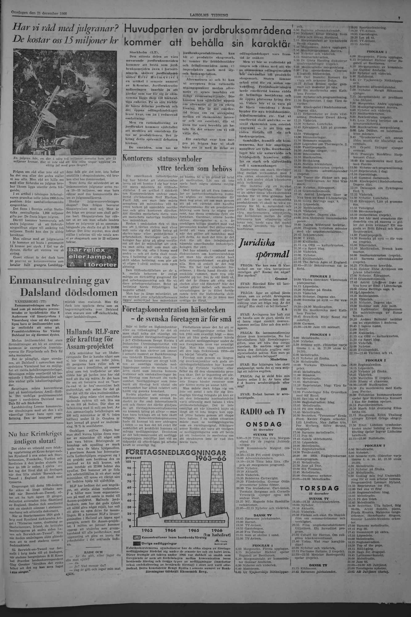 Laholms Tidning Onsdag 21 december 1966, sida 7
