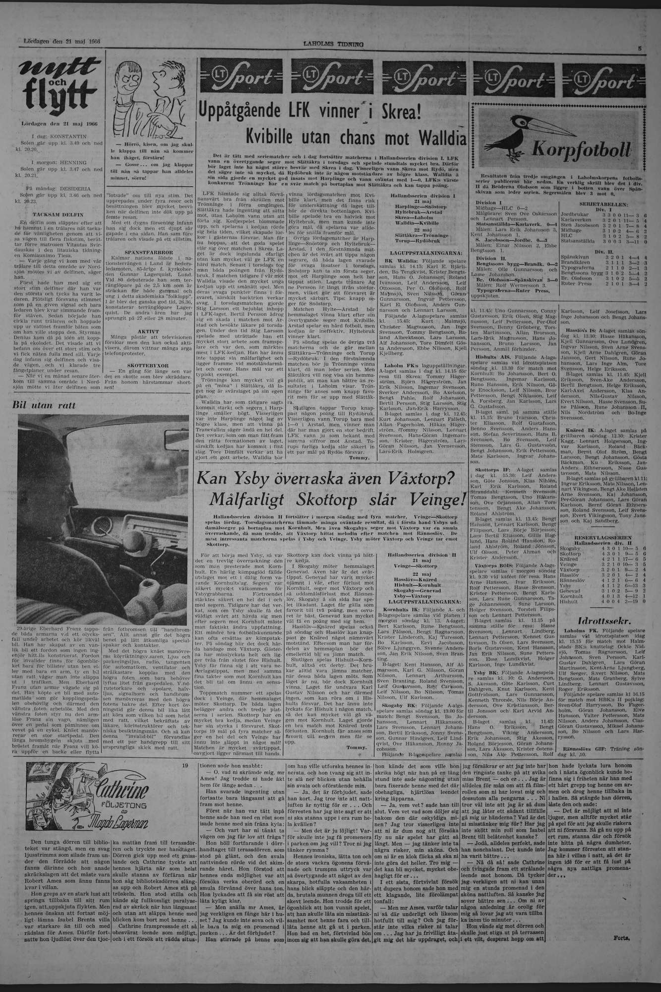 Laholms Tidning Lördag 21 maj 1966, sida 5