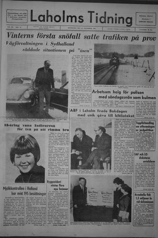 Förstasidan, Måndag 21 november 1966
