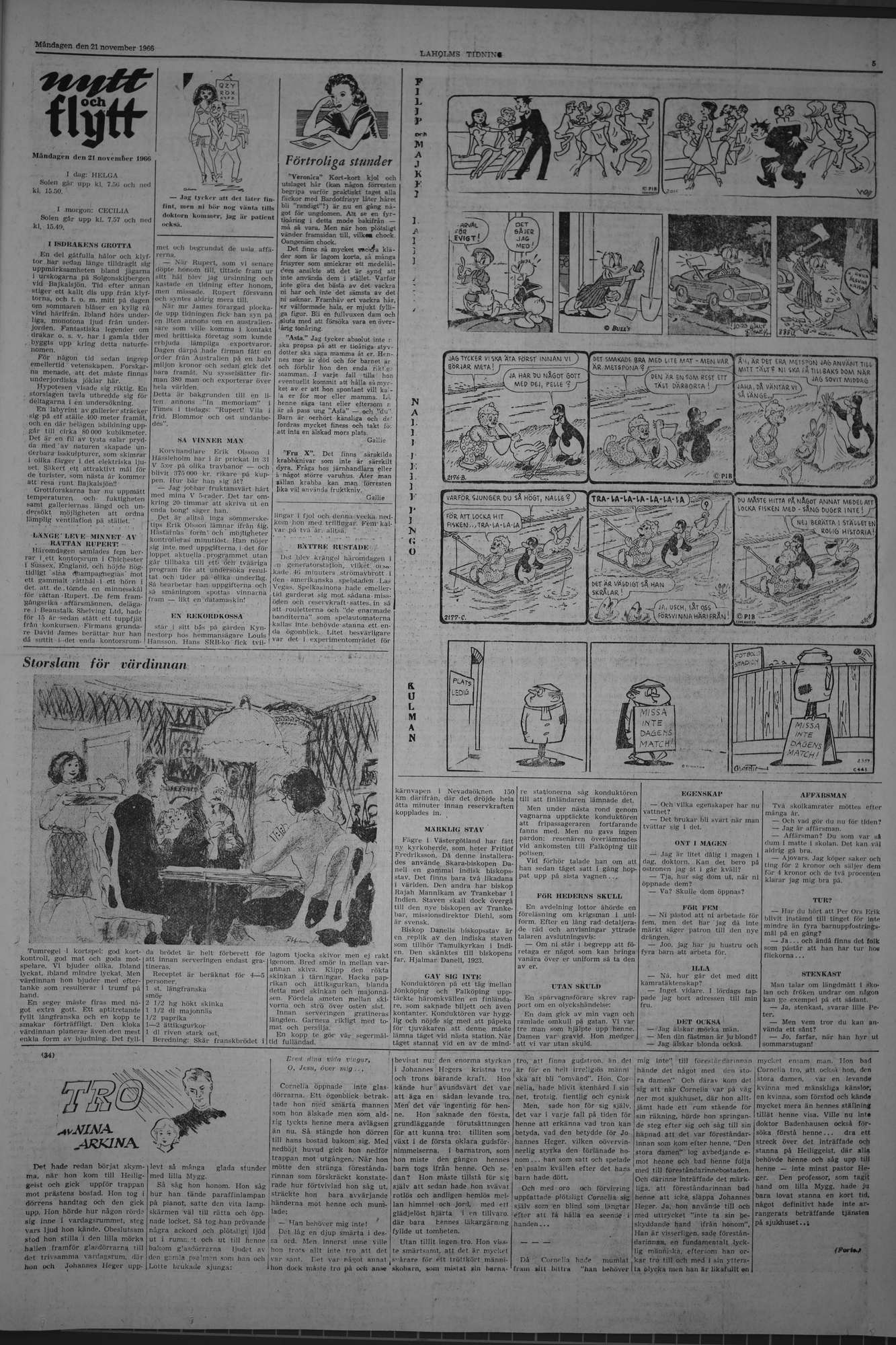 Laholms Tidning Måndag 21 november 1966, sida 5