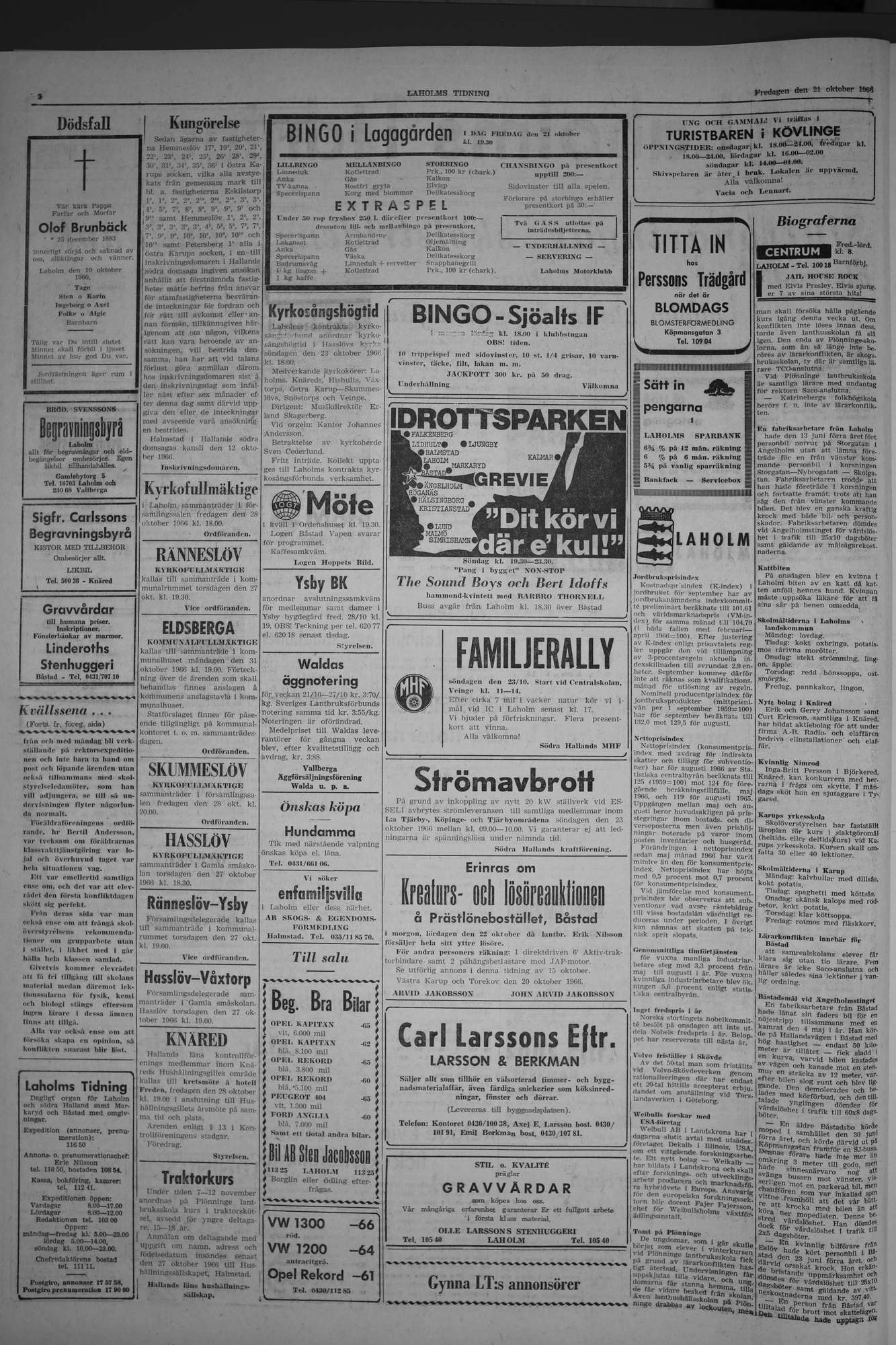 Laholms Tidning Fredag 21 oktober 1966, sida 2