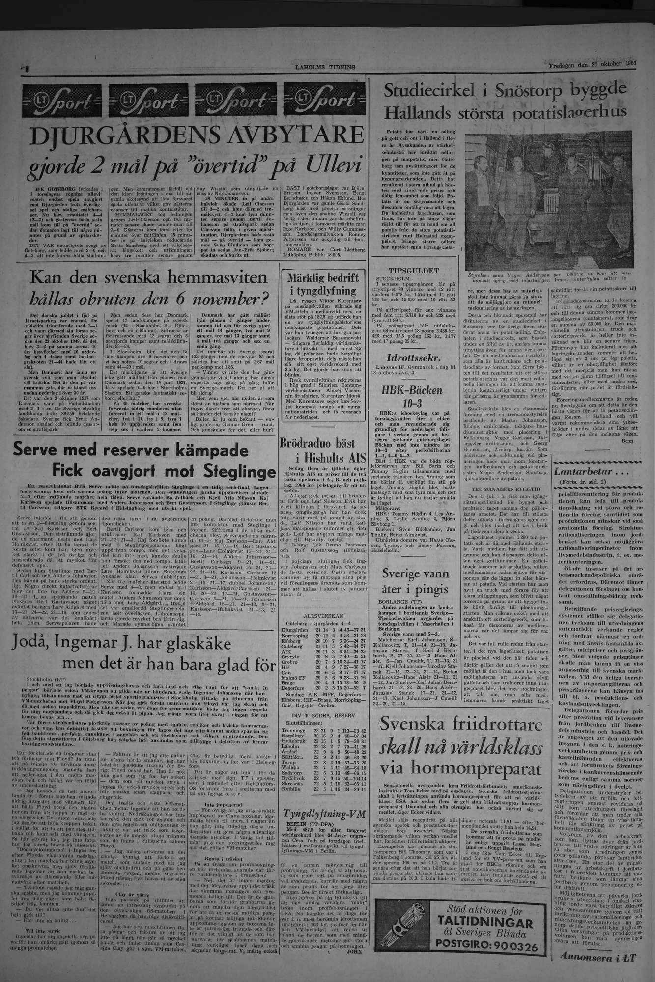 Laholms Tidning Fredag 21 oktober 1966, sida 6