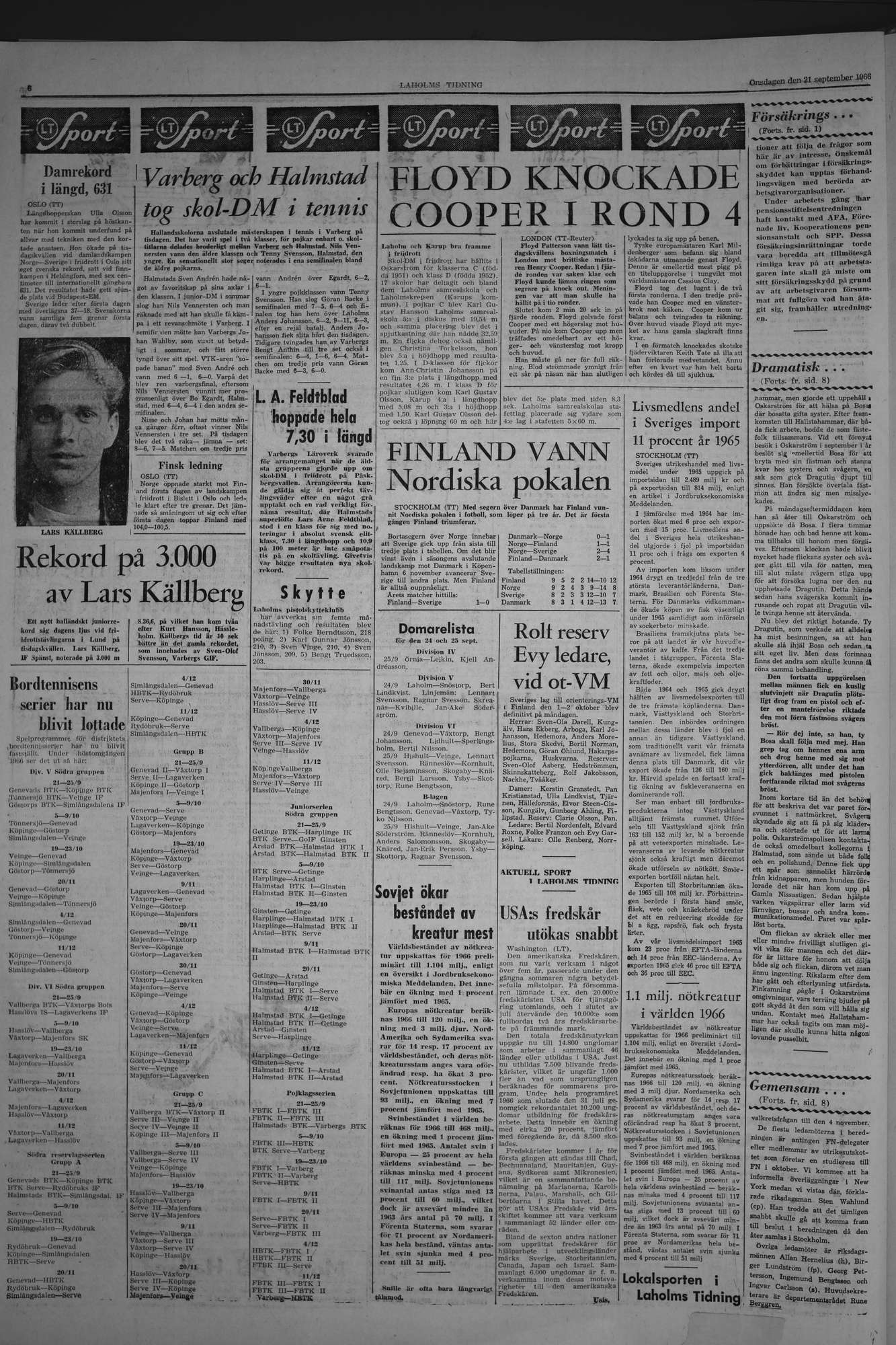 Laholms Tidning Onsdag 21 september 1966, sida 6
