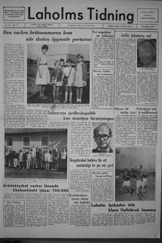 Förstasidan, Måndag 22 augusti 1966