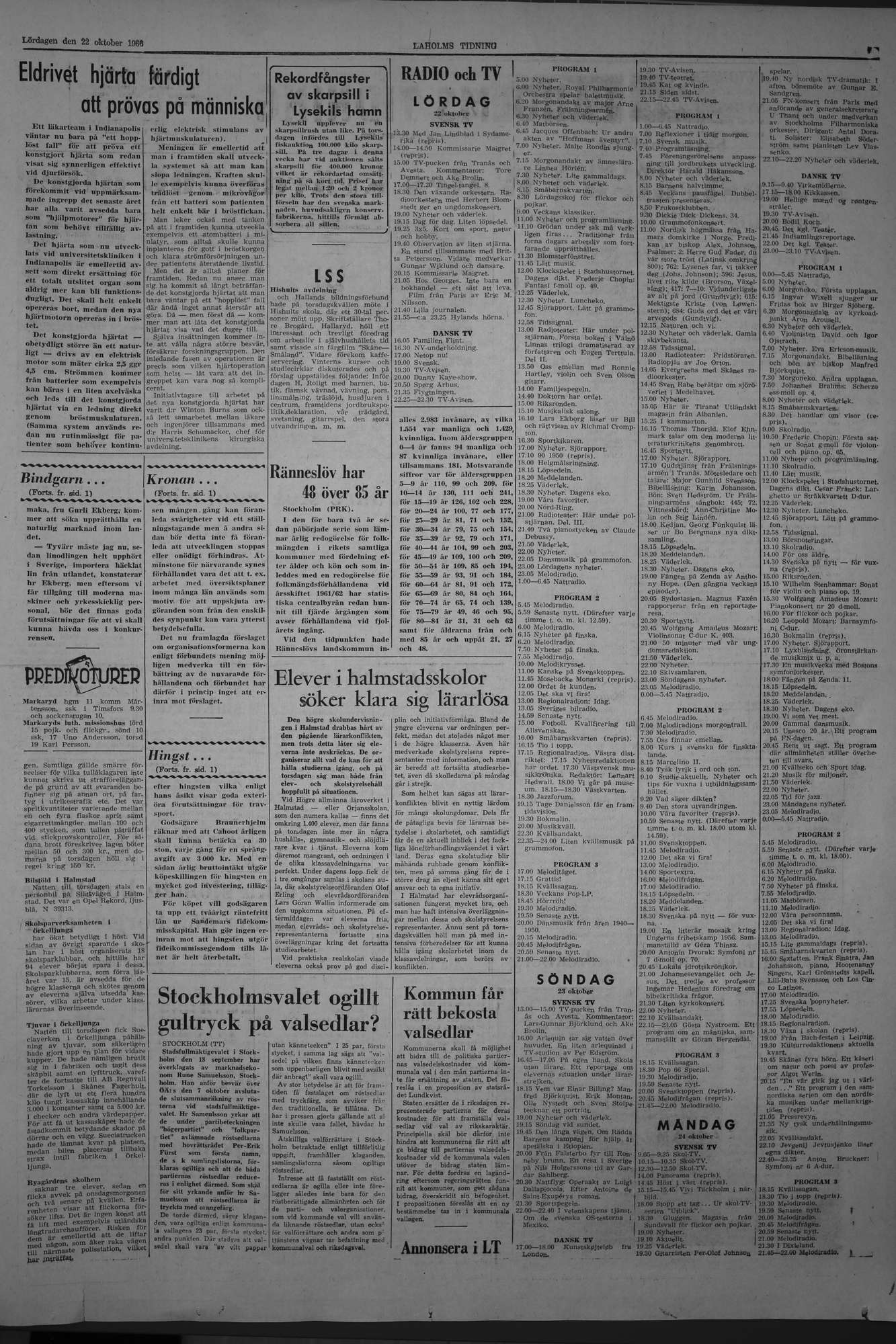 Laholms Tidning Lördag 22 oktober 1966, sida 7