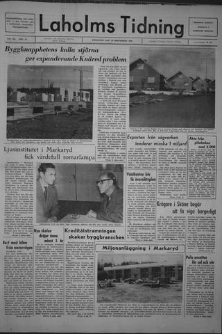 Förstasidan, Fredag 23 september 1966