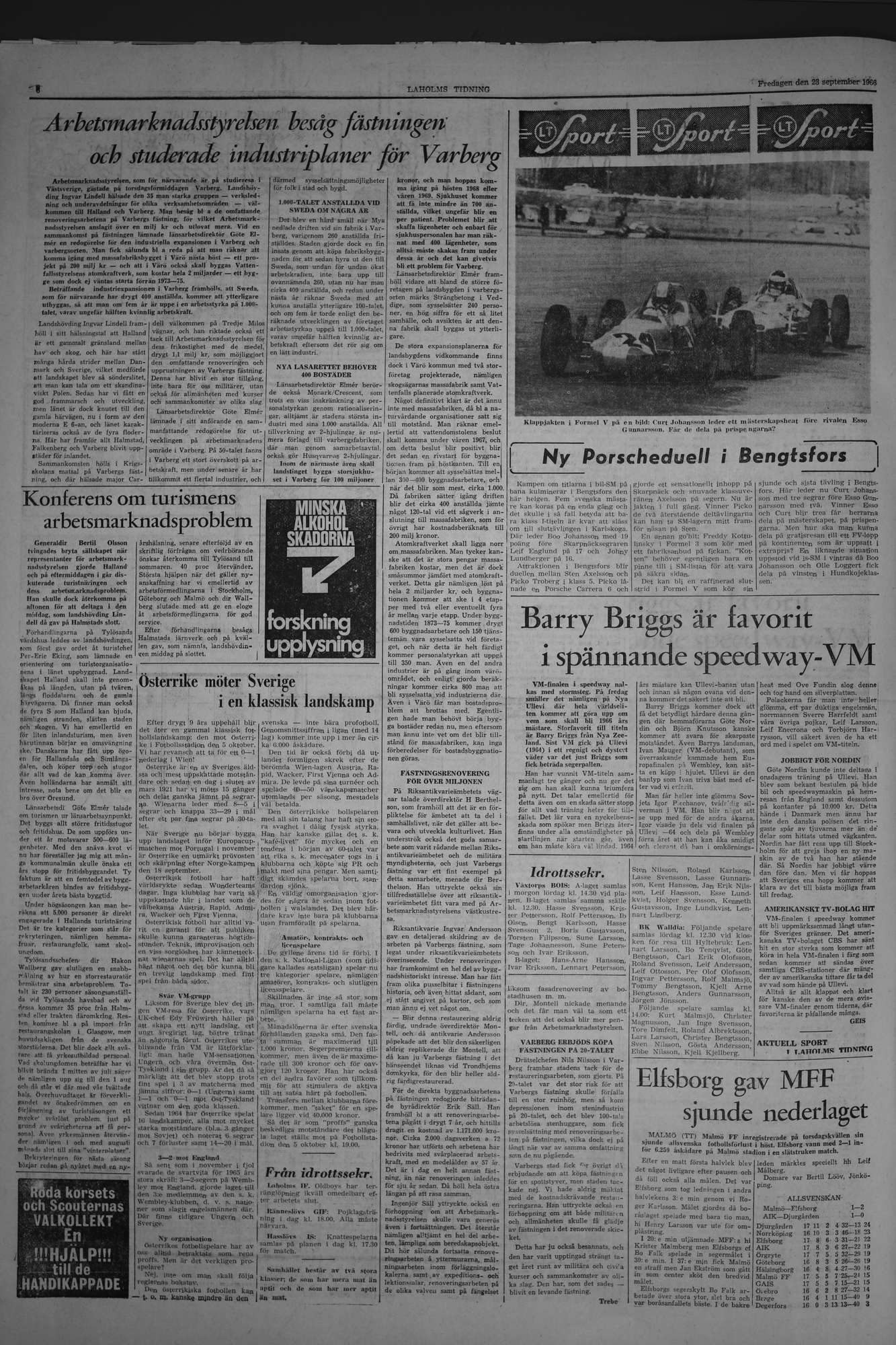 Laholms Tidning Fredag 23 september 1966, sida 6