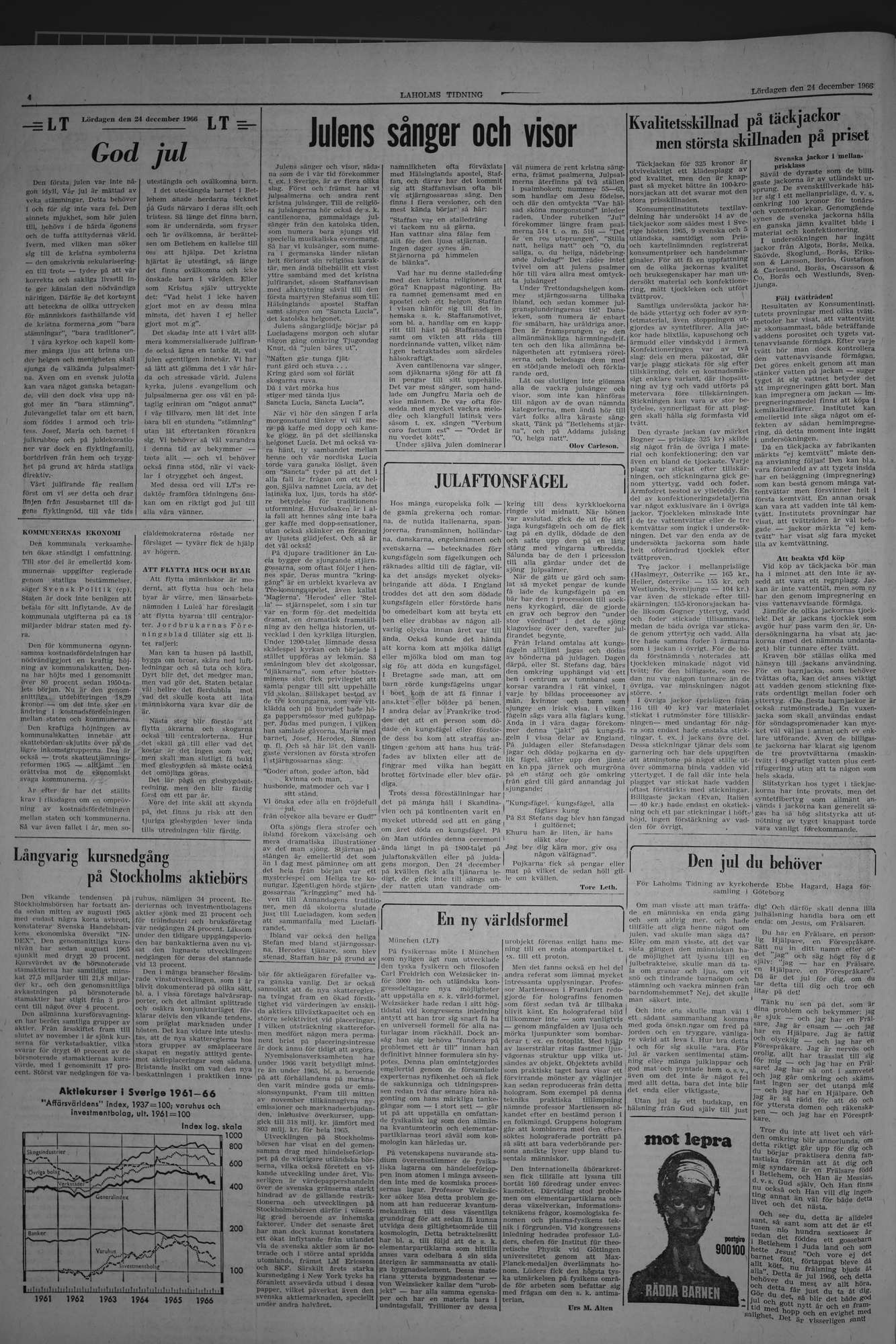 Laholms Tidning Lördag 24 december 1966, sida 4