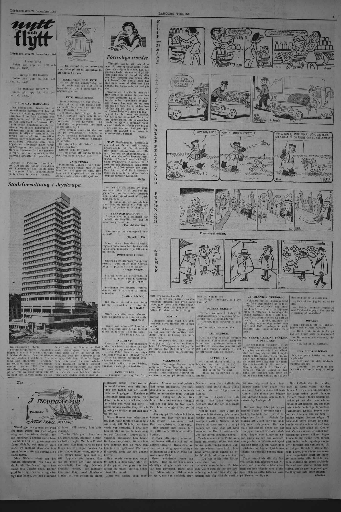 Laholms Tidning Lördag 24 december 1966, sida 5