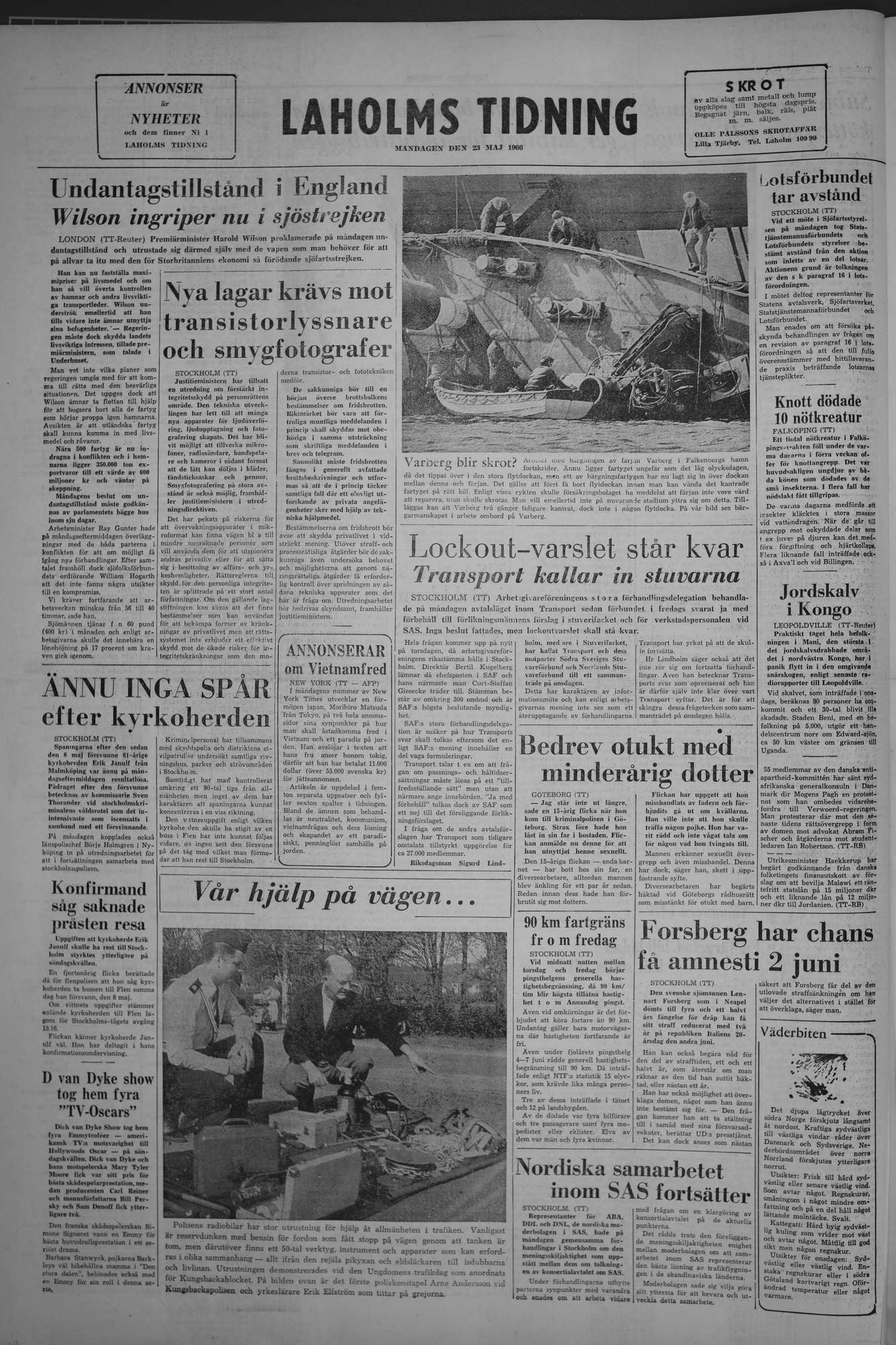 Laholms Tidning Tisdag 24 maj 1966, sida 8
