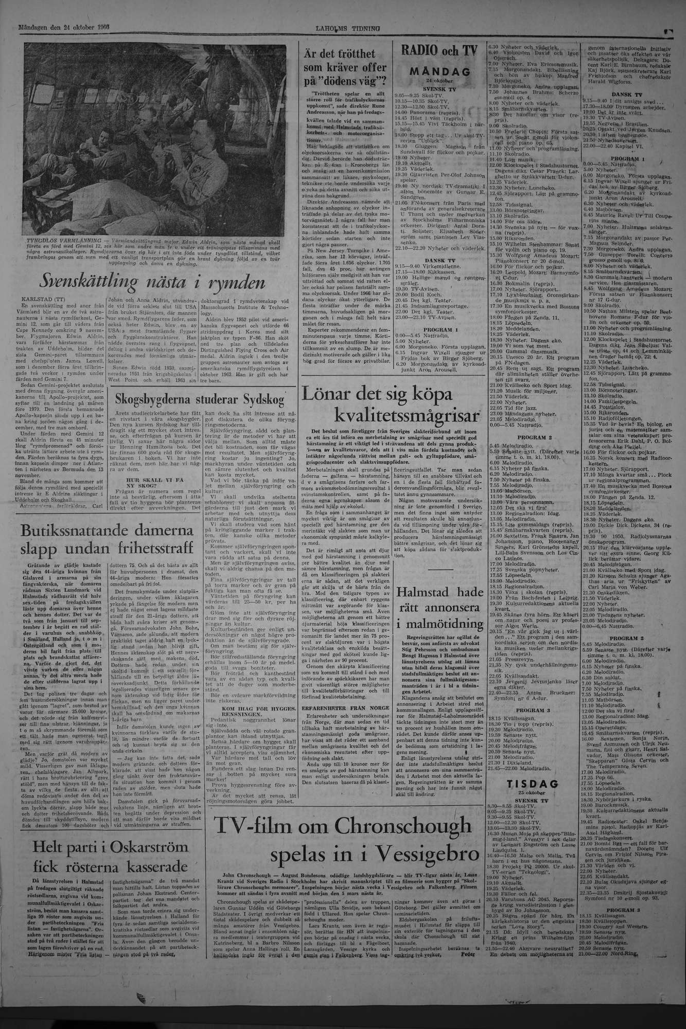 Laholms Tidning Måndag 24 oktober 1966, sida 7