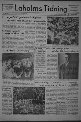 Förstasidan, Måndag 25 juli 1966