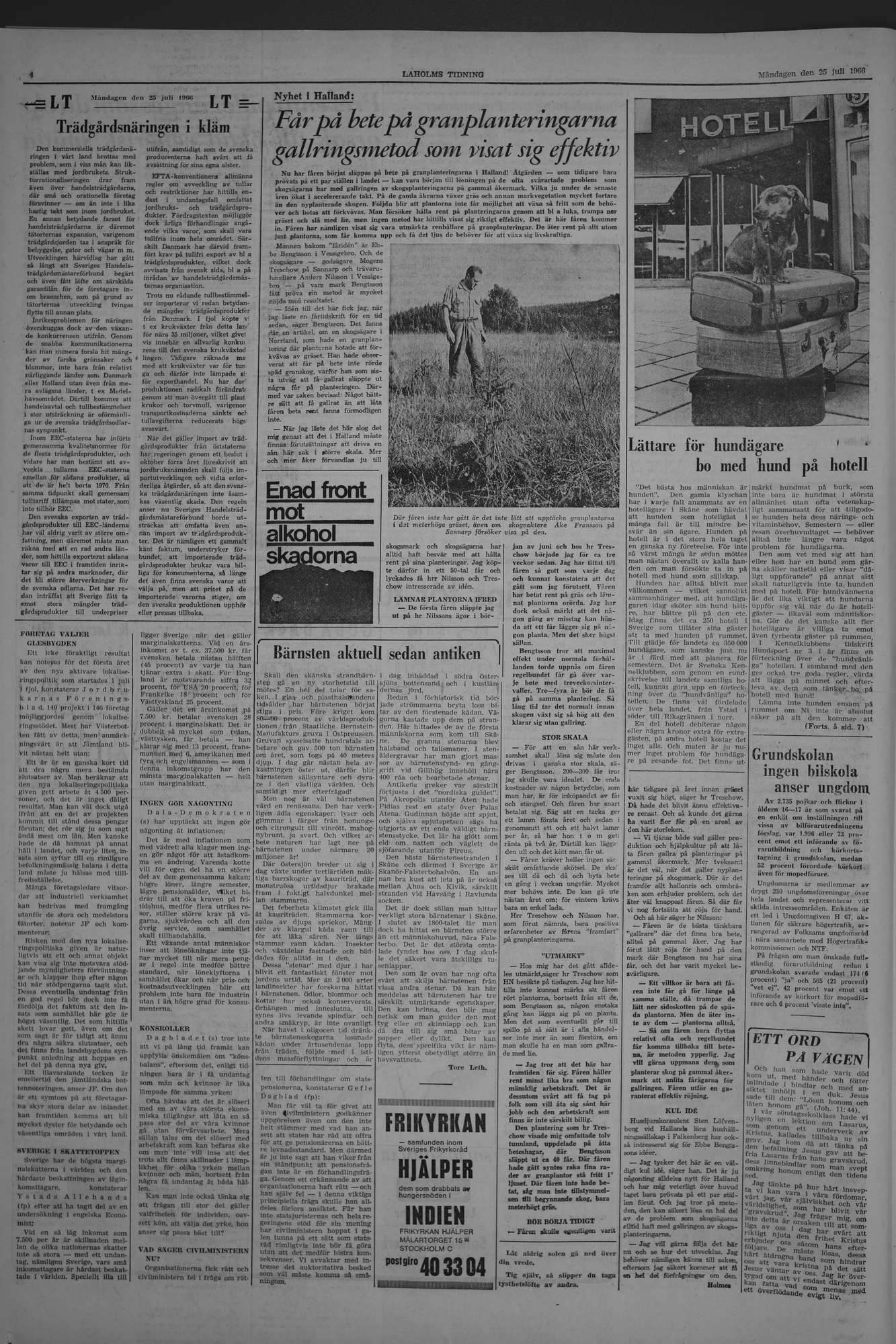 Laholms Tidning Måndag 25 juli 1966, sida 4