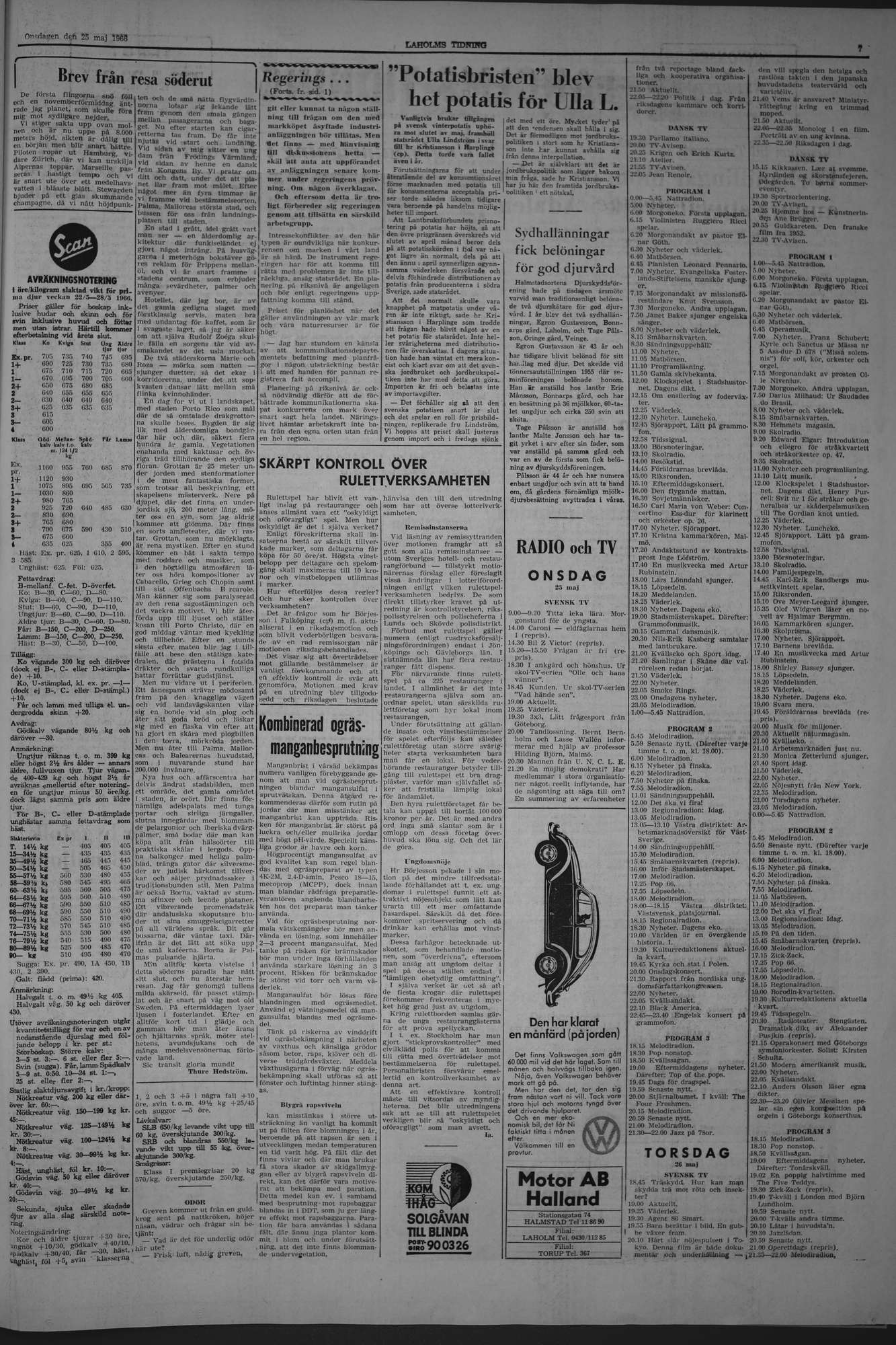 Laholms Tidning Onsdag 25 maj 1966, sida 7