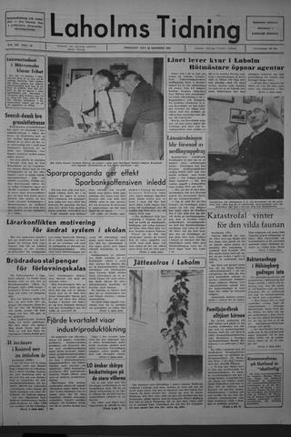 Förstasidan, Tisdag 25 oktober 1966