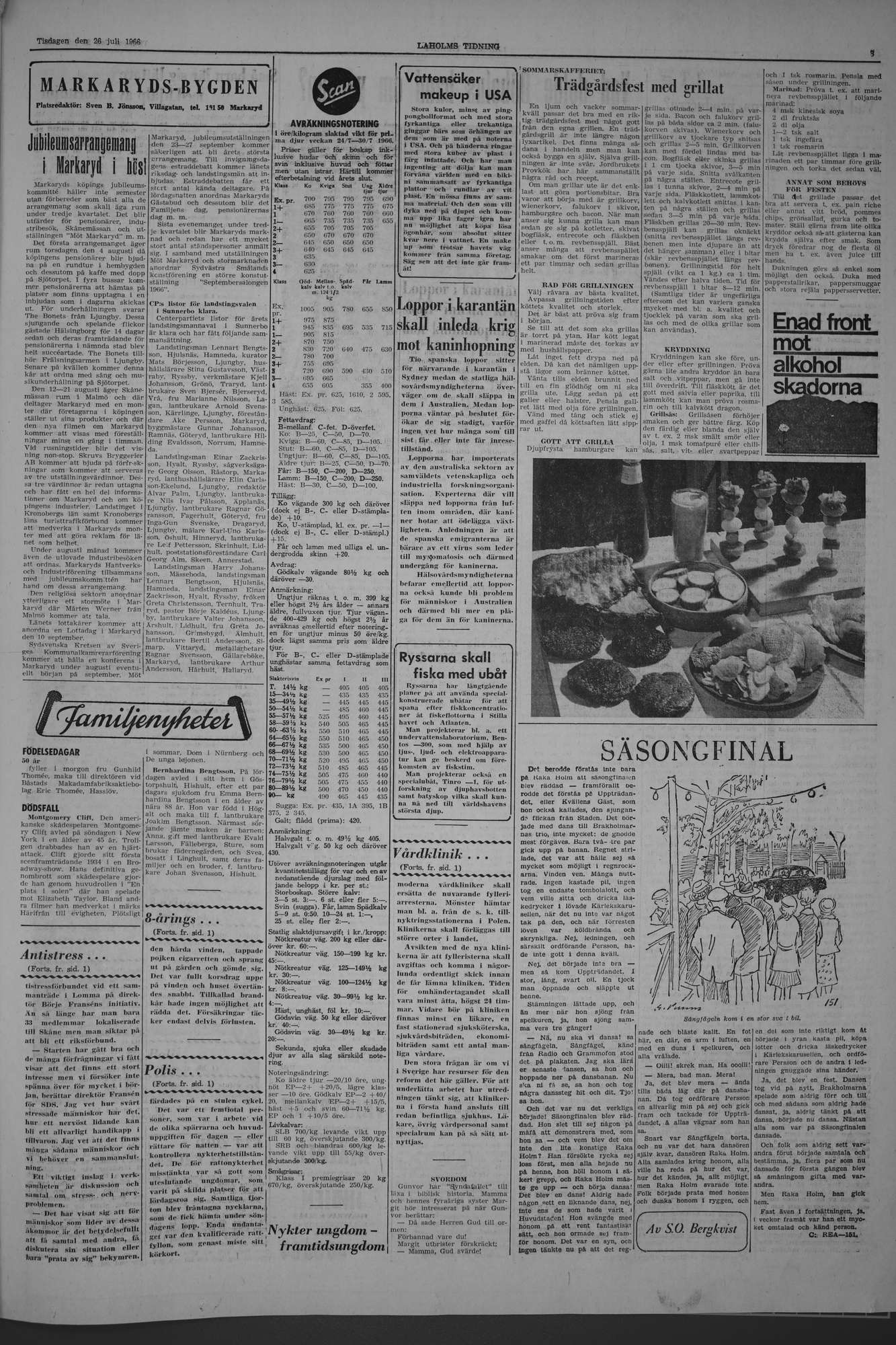 Laholms Tidning Tisdag 26 juli 1966, sida 3