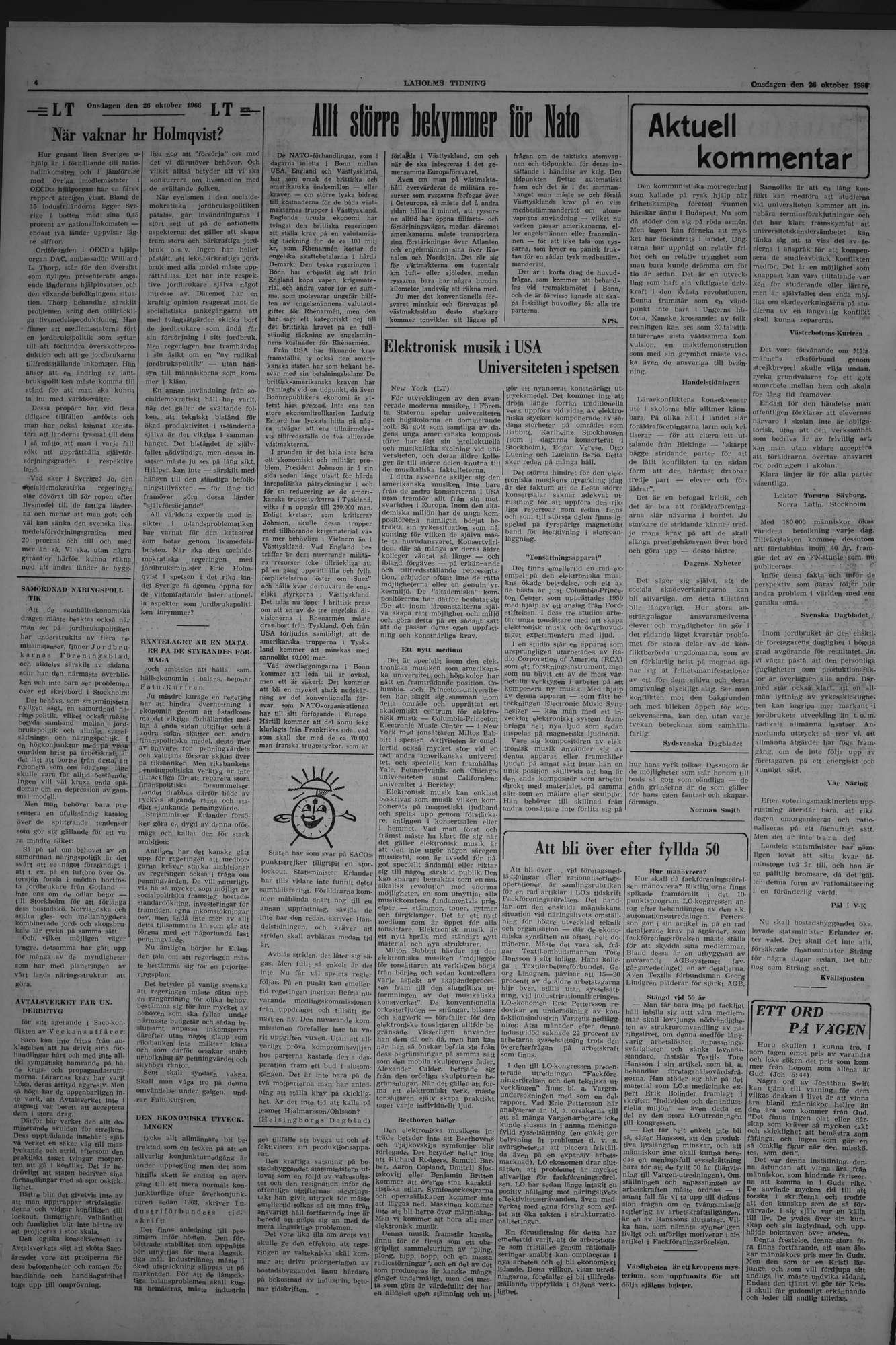 Laholms Tidning Onsdag 26 oktober 1966, sida 4