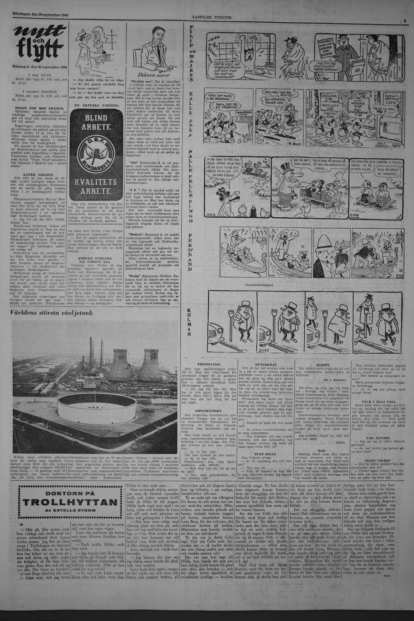 Laholms Tidning Måndag 26 september 1966, sida 5
