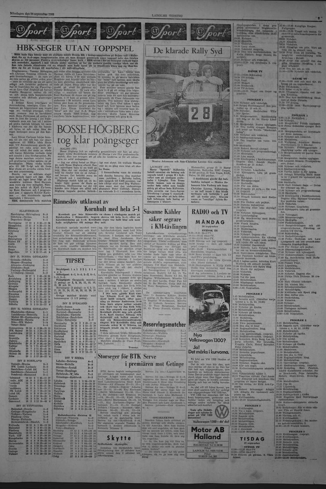 Laholms Tidning Måndag 26 september 1966, sida 7