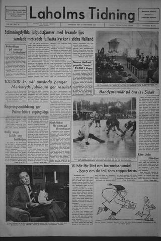 Förstasidan, Tisdag 27 december 1966