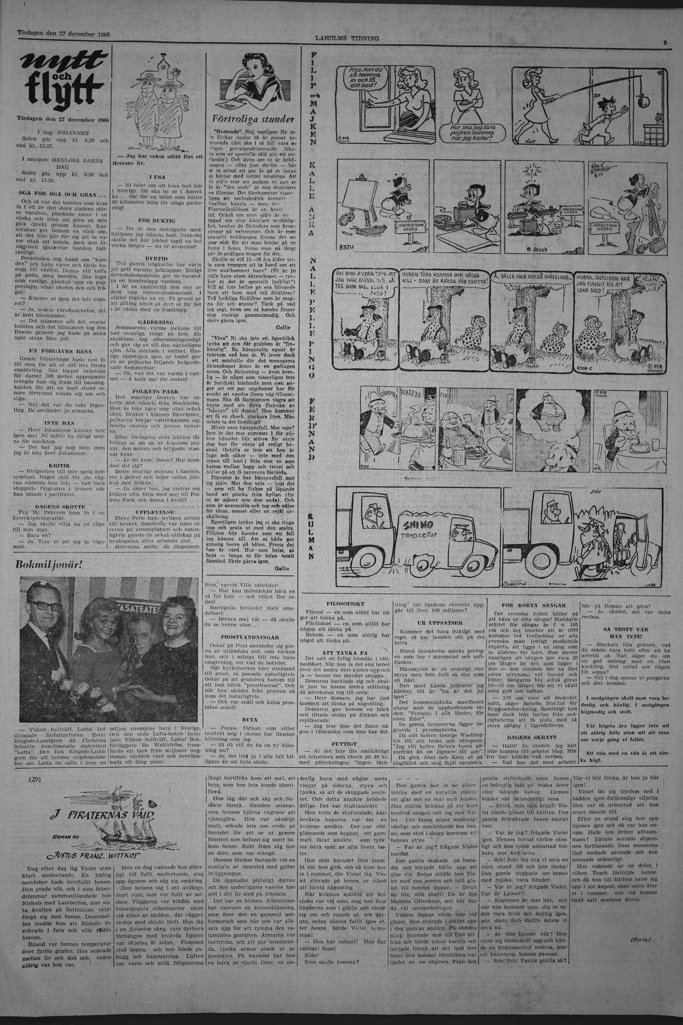 Laholms Tidning Tisdag 27 december 1966, sida 5