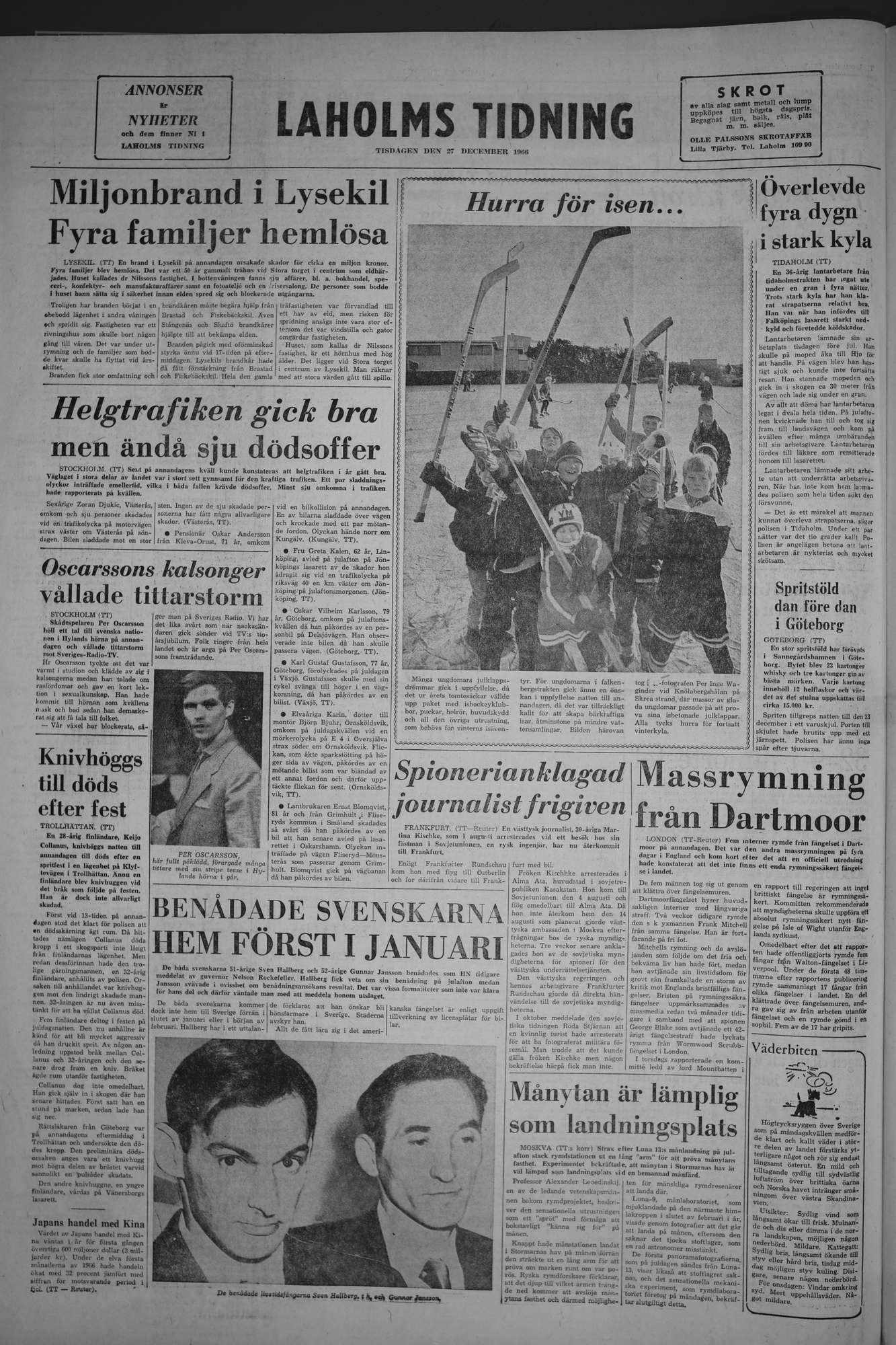 Laholms Tidning Tisdag 27 december 1966, sida 8