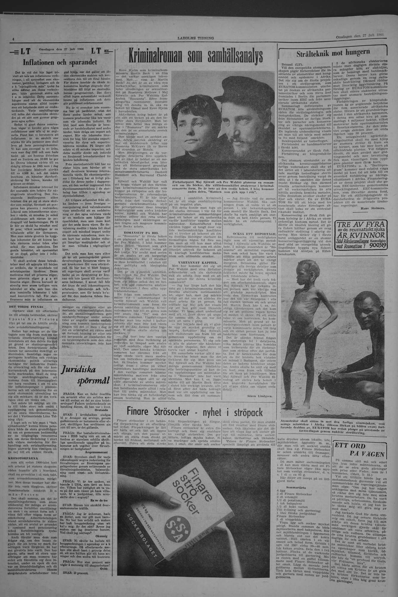 Laholms Tidning Onsdag 27 juli 1966, sida 4