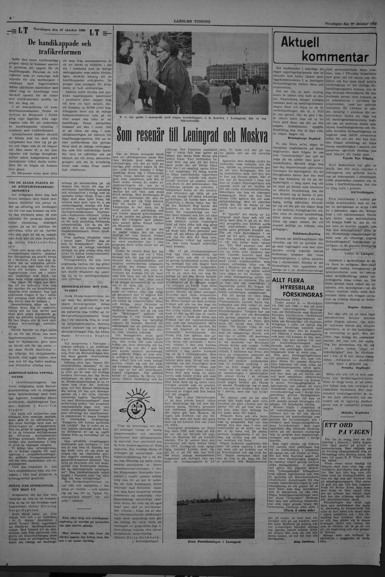 Laholms Tidning Torsdag 27 oktober 1966, sida 4
