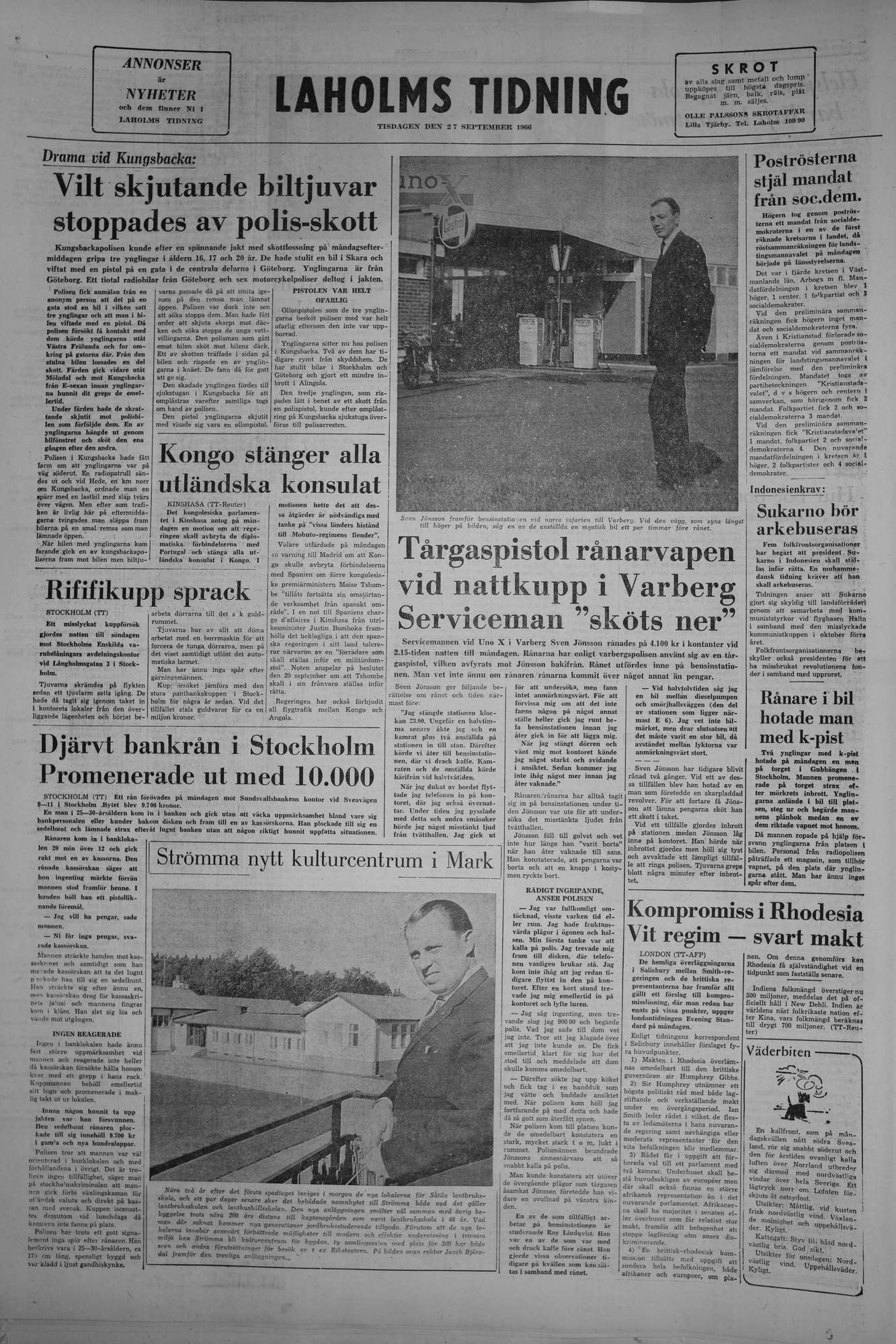 Laholms Tidning Tisdag 27 september 1966, sida 8