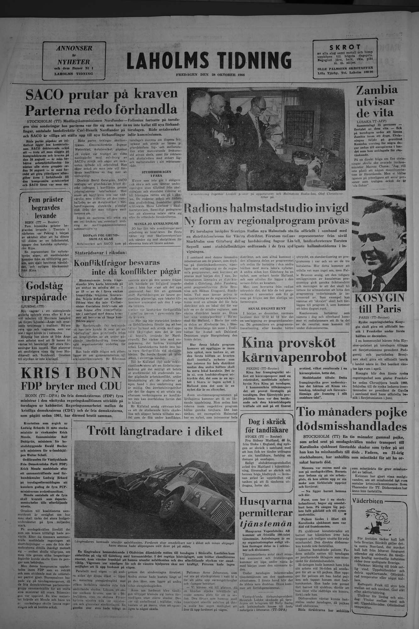Laholms Tidning Fredag 28 oktober 1966, sida 8