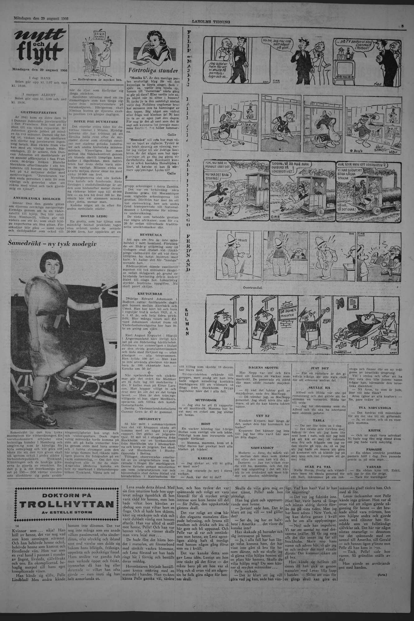 Laholms Tidning Måndag 29 augusti 1966, sida 5