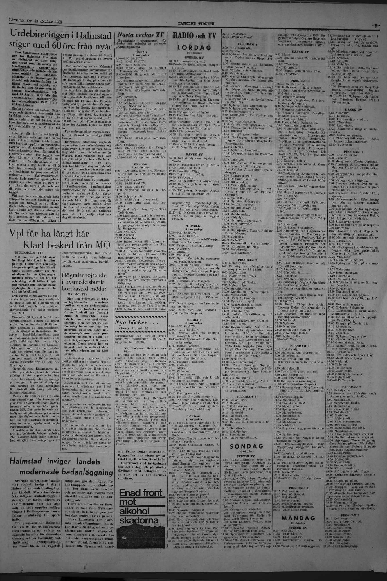 Laholms Tidning Lördag 29 oktober 1966, sida 7