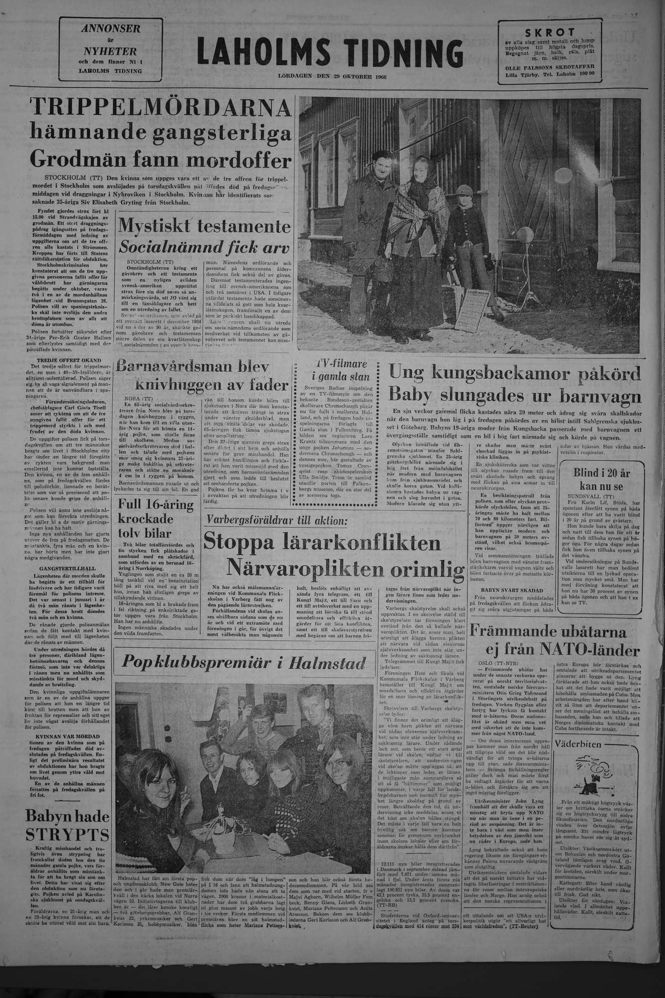 Laholms Tidning Lördag 29 oktober 1966, sida 8