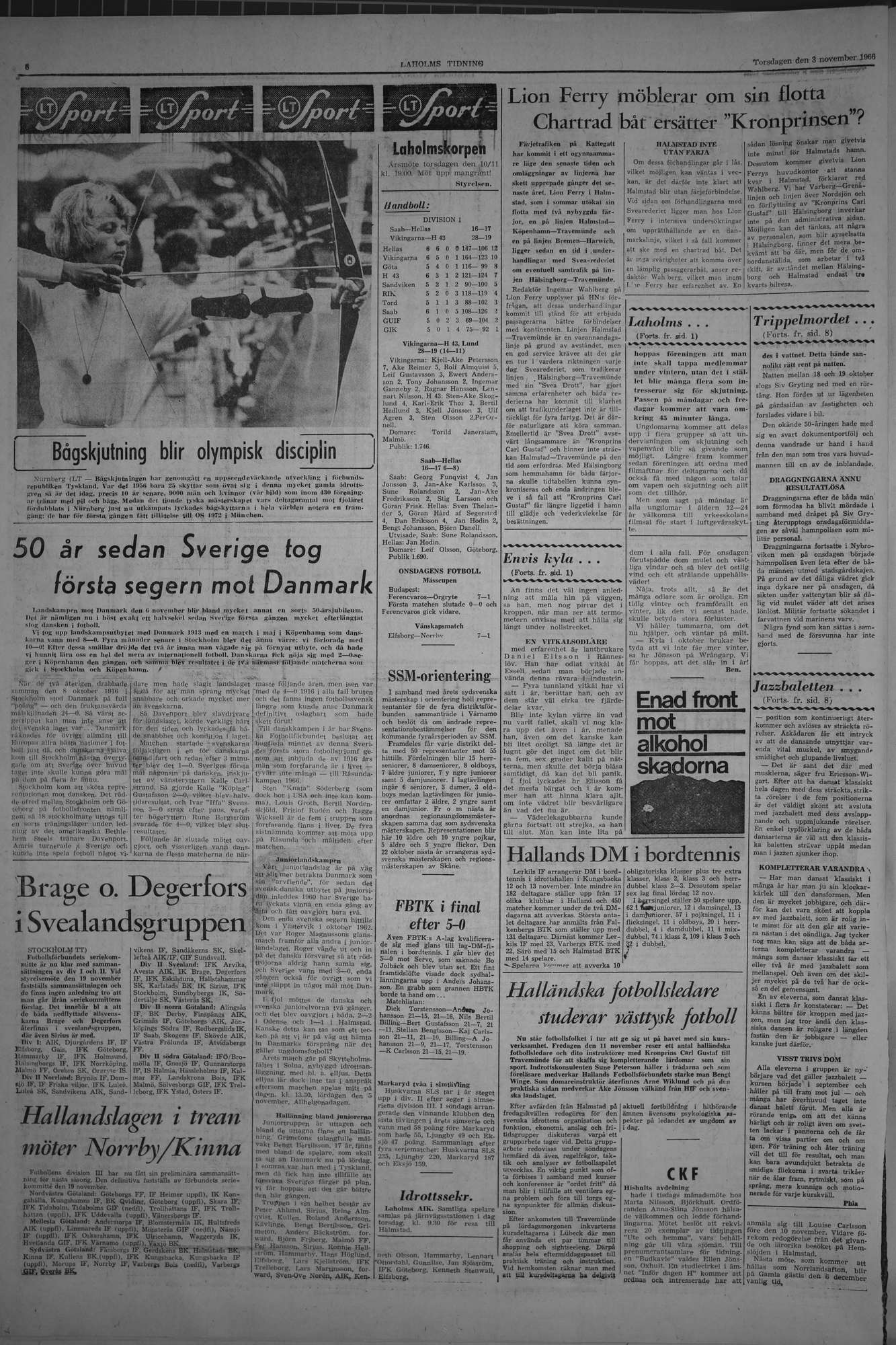Laholms Tidning Torsdag 3 november 1966, sida 6