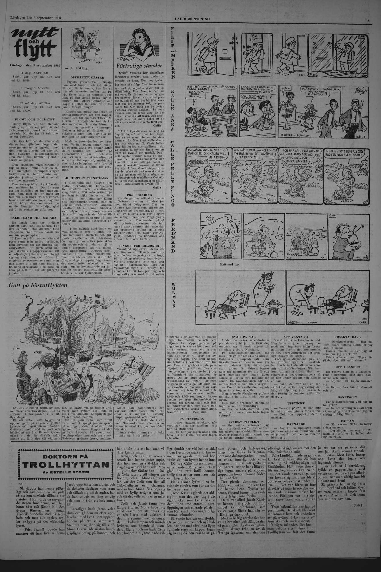 Laholms Tidning Lördag 3 september 1966, sida 5