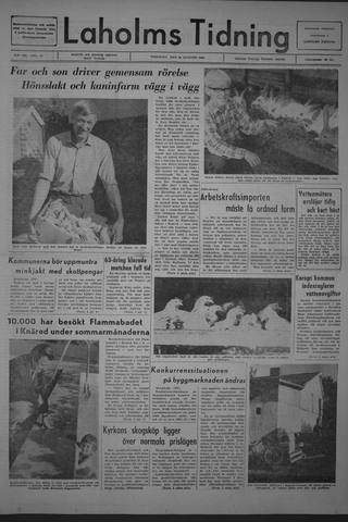 Förstasidan, Tisdag 30 augusti 1966