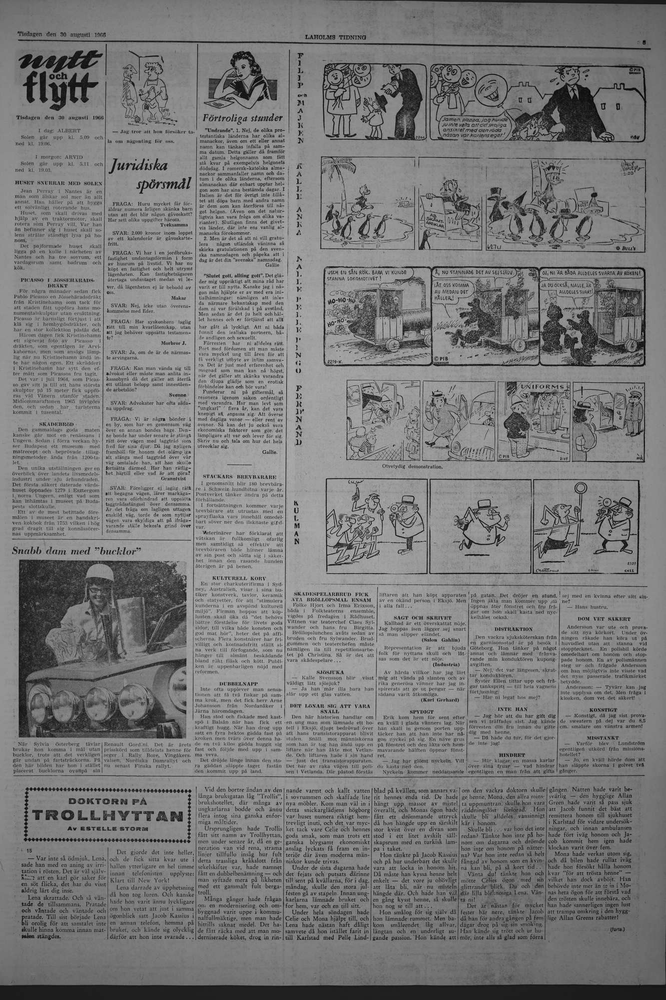 Laholms Tidning Tisdag 30 augusti 1966, sida 5