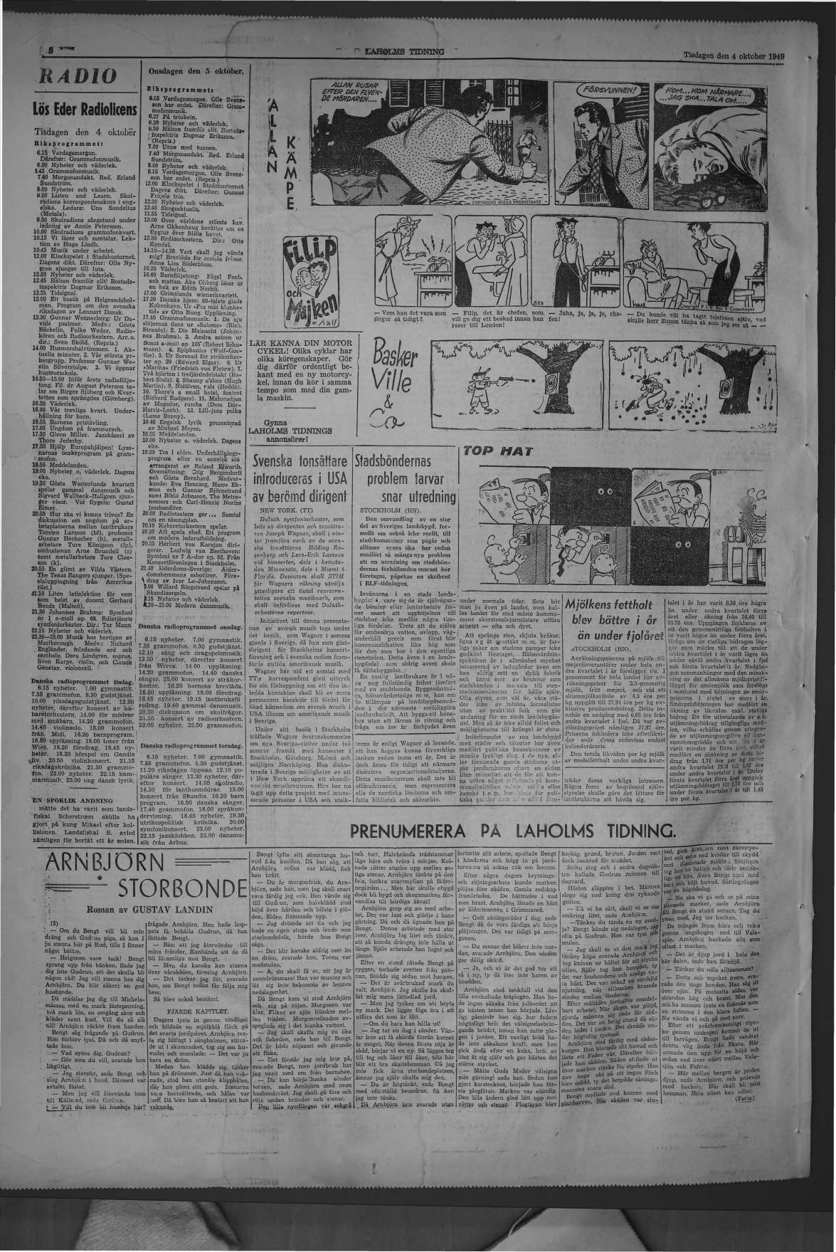 Laholms Tidning Tisdag 4 oktober 1949, sida 6