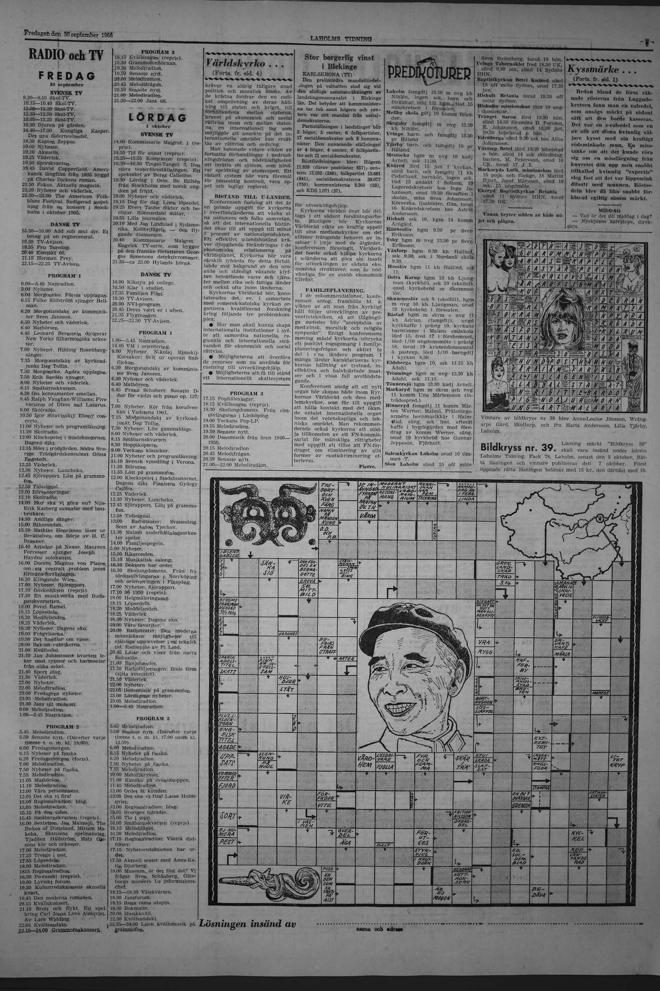 Laholms Tidning Fredag 30 september 1966, sida 7