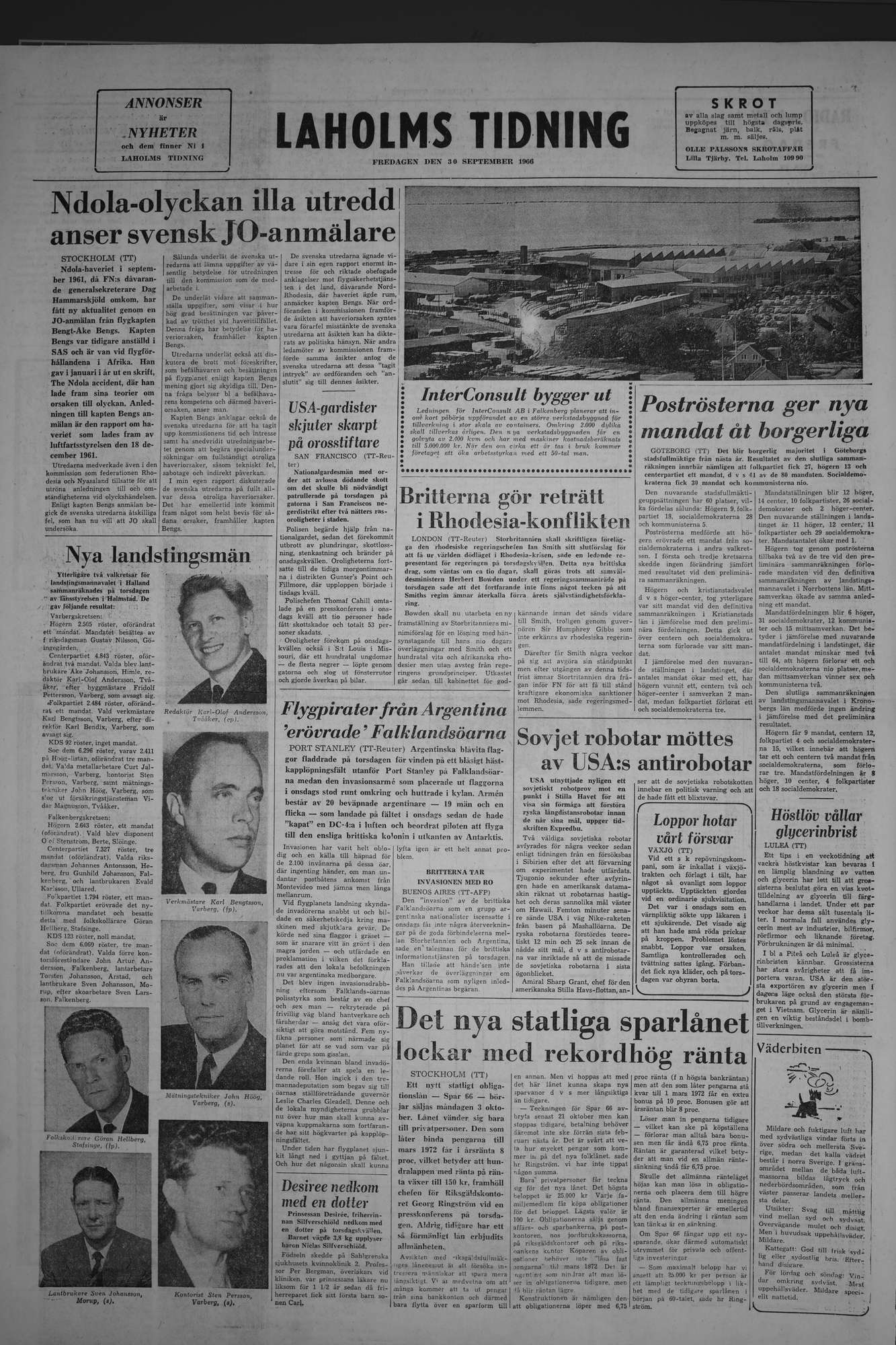 Laholms Tidning Fredag 30 september 1966, sida 8