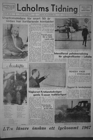 Förstasidan, Lördag 31 december 1966