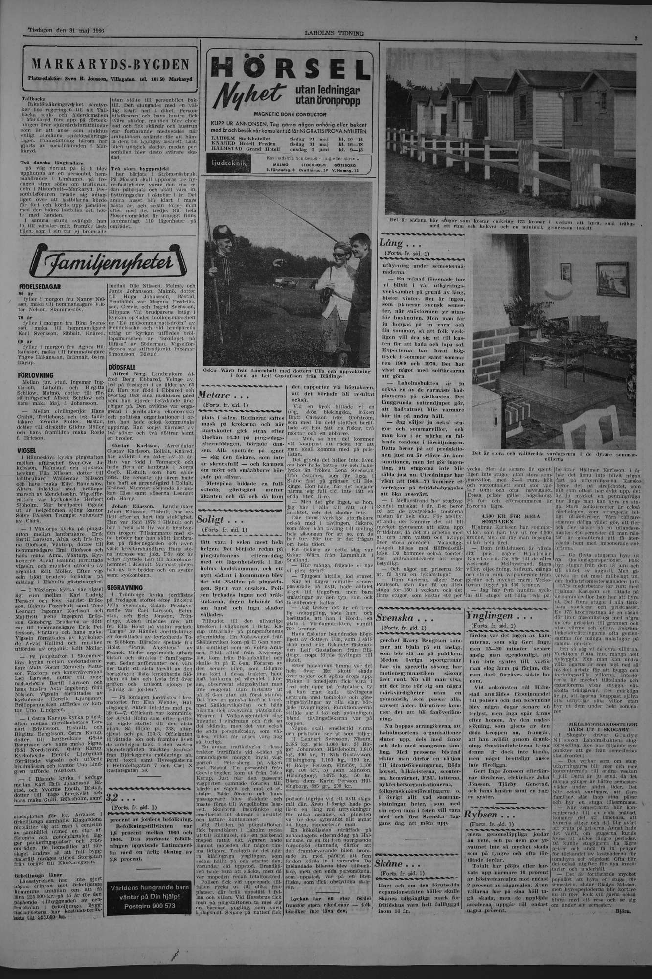 Laholms Tidning Tisdag 31 maj 1966, sida 3