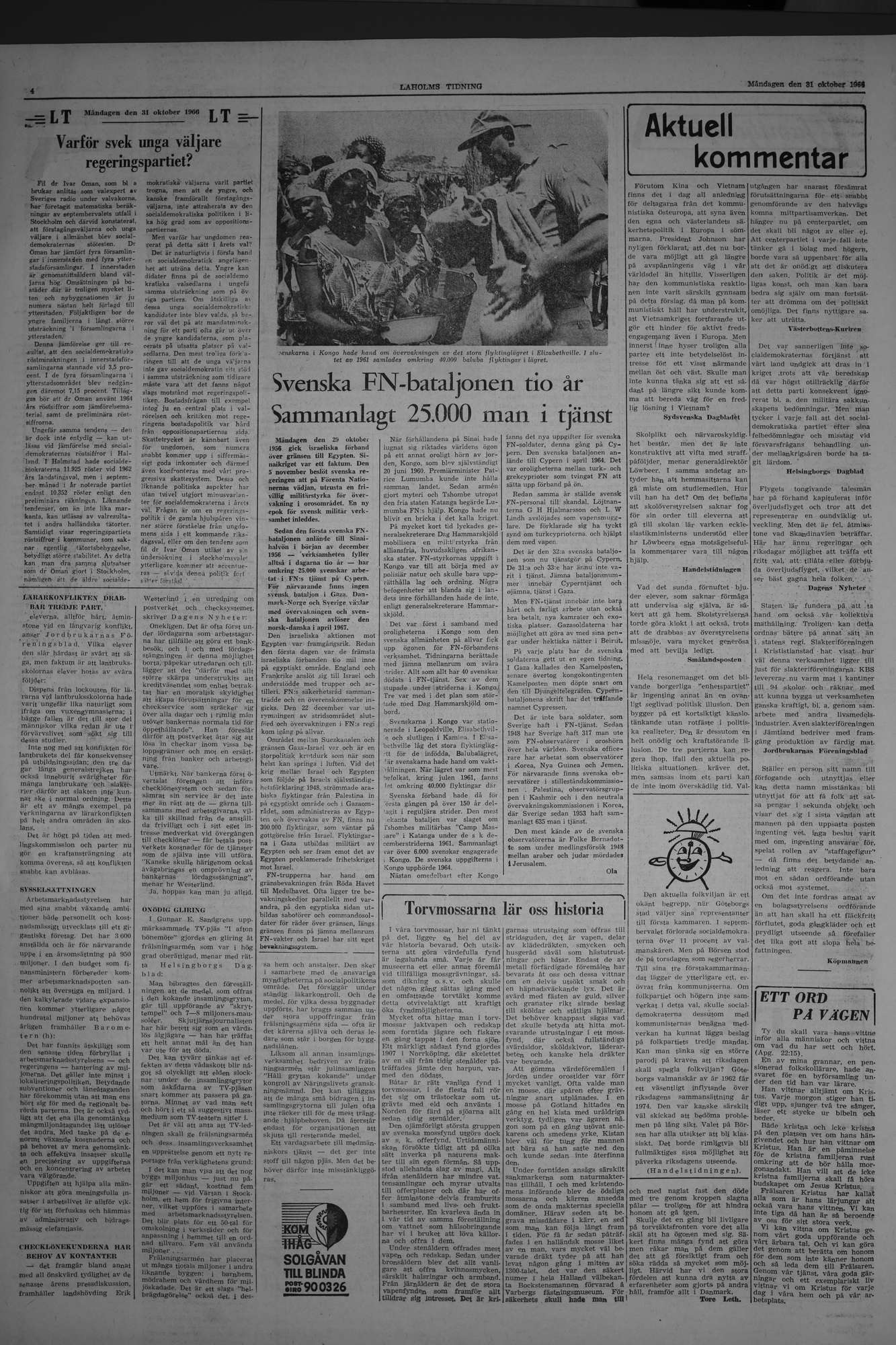Laholms Tidning Måndag 31 oktober 1966, sida 4