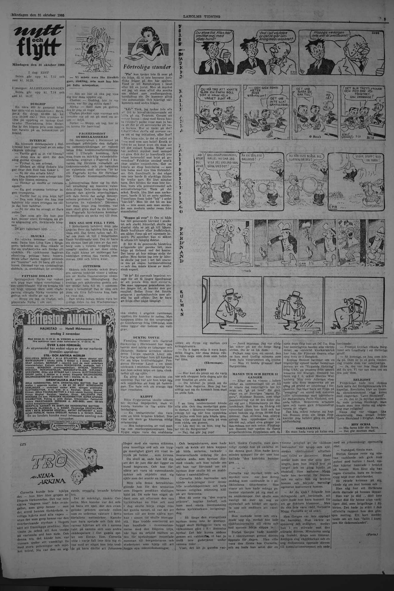 Laholms Tidning Måndag 31 oktober 1966, sida 5