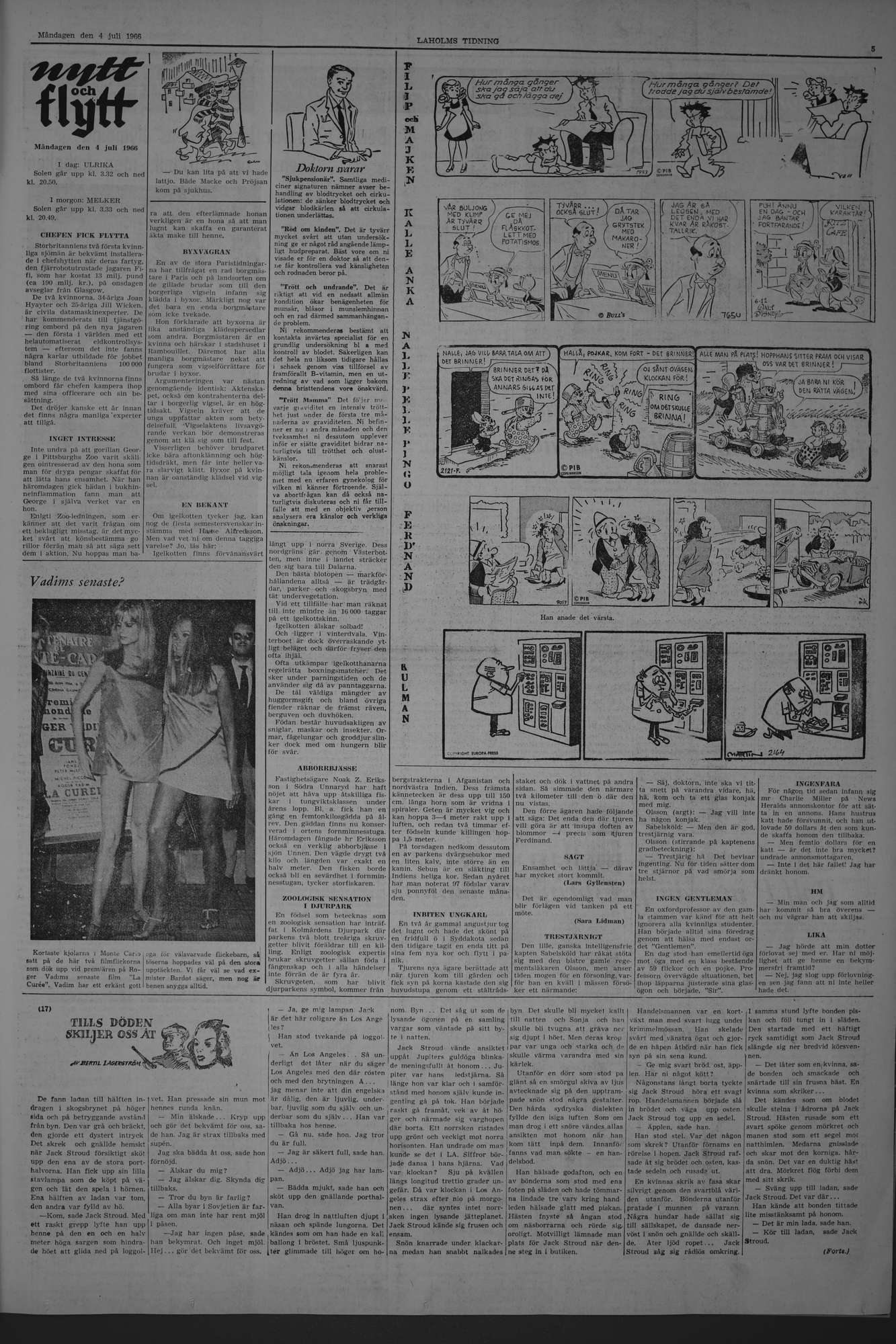 Laholms Tidning Måndag 4 juli 1966, sida 5