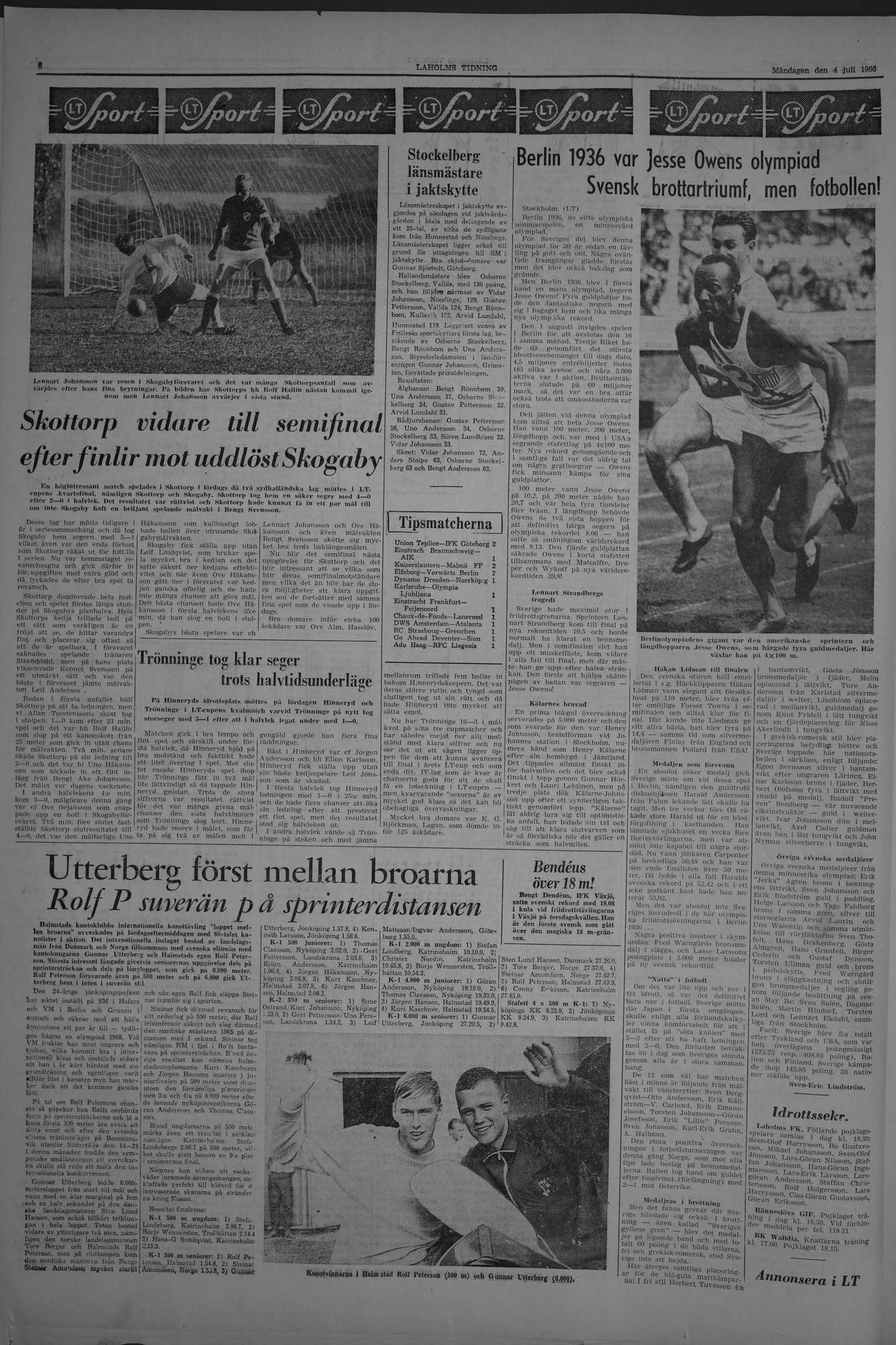 Laholms Tidning Måndag 4 juli 1966, sida 6