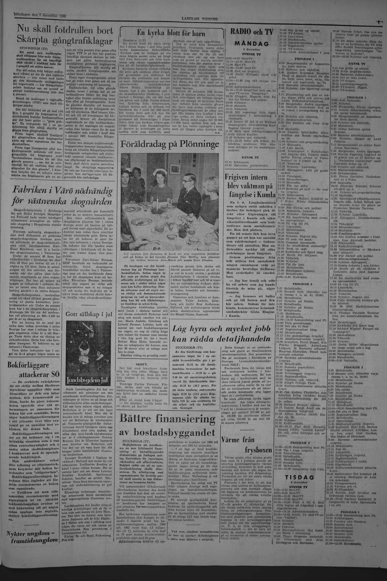 Laholms Tidning Måndag 5 december 1966, sida 7