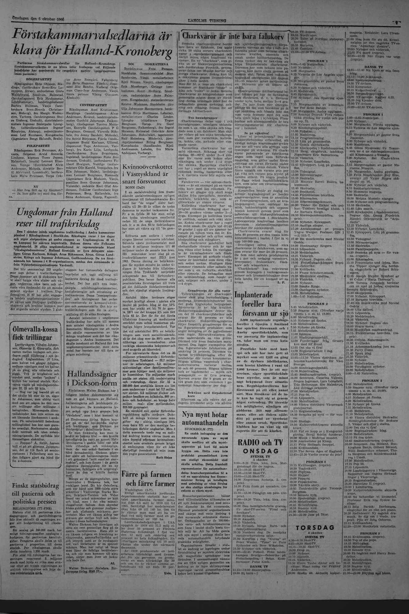 Laholms Tidning Onsdag 5 oktober 1966, sida 7